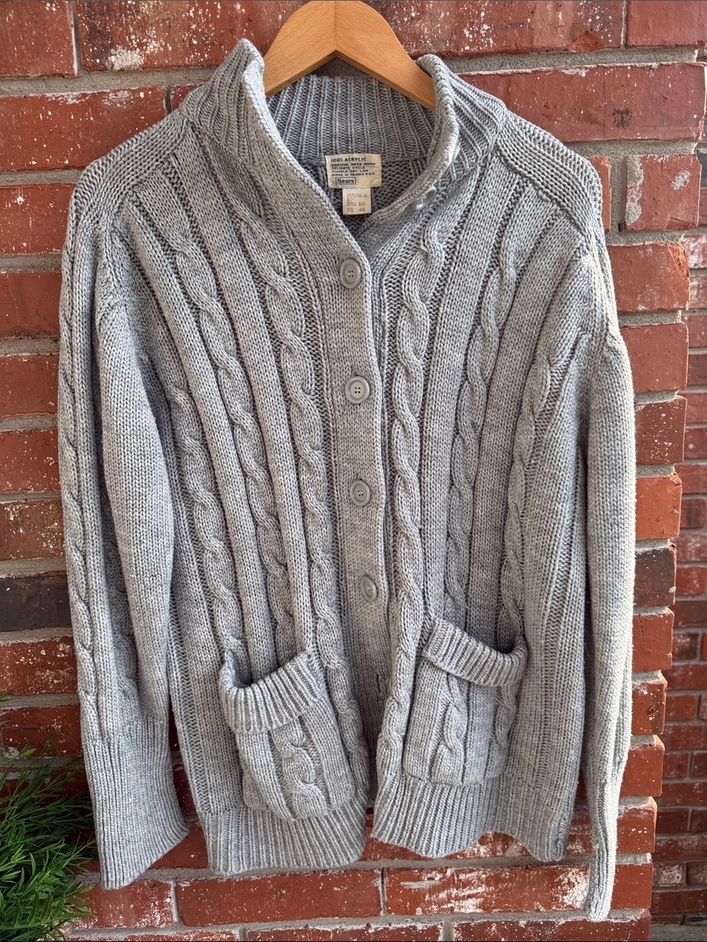 Sears Vintage Taupe Cozy Cardigan